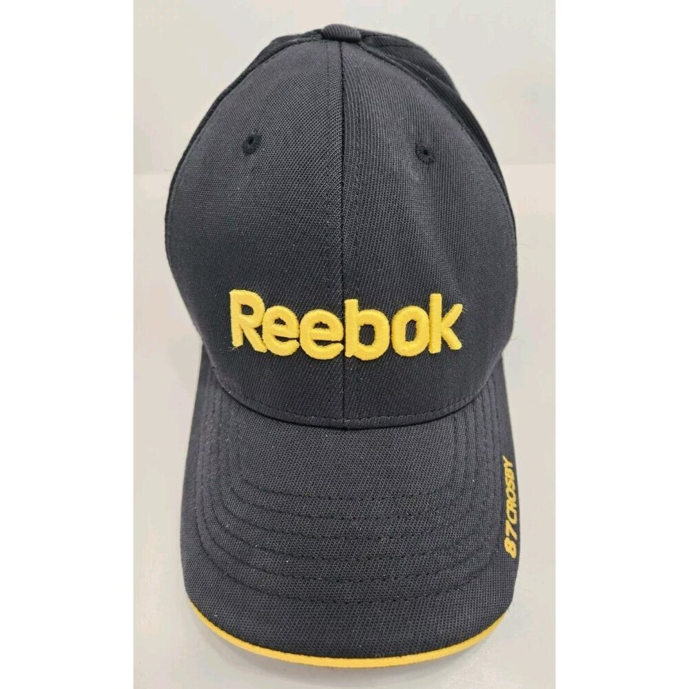 Reebok 87 Crosby Cap Hat Size Small/Medium‎ Black And Yellow